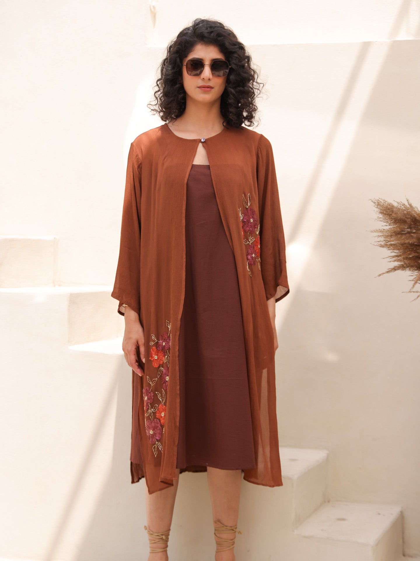 Masai Dress - Brown