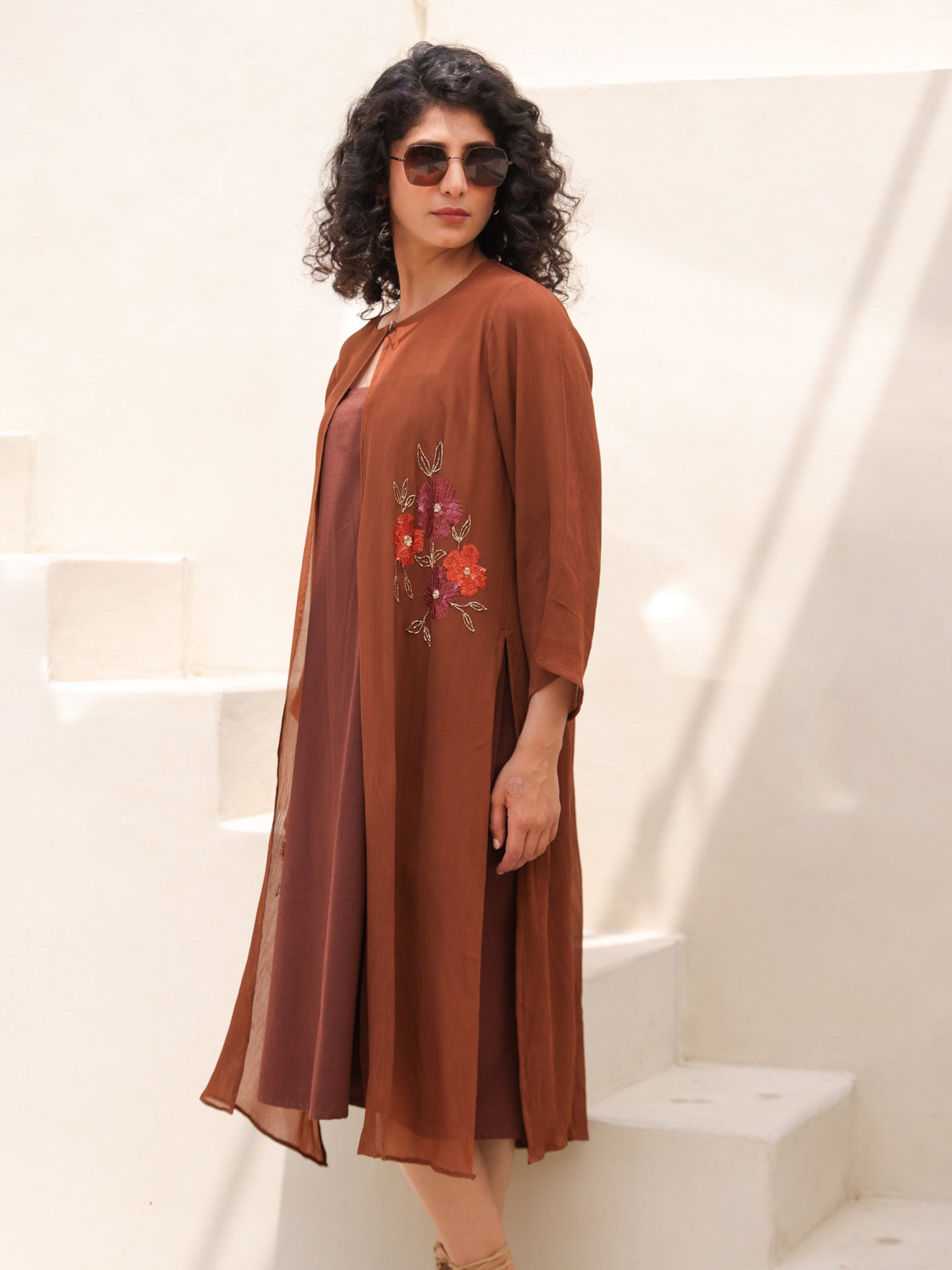 Masai Dress - Brown