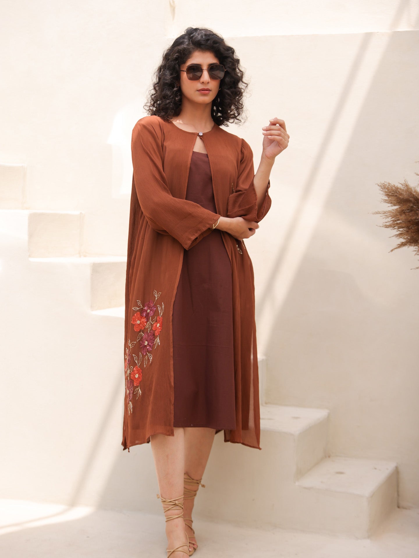 Masai Dress - Brown