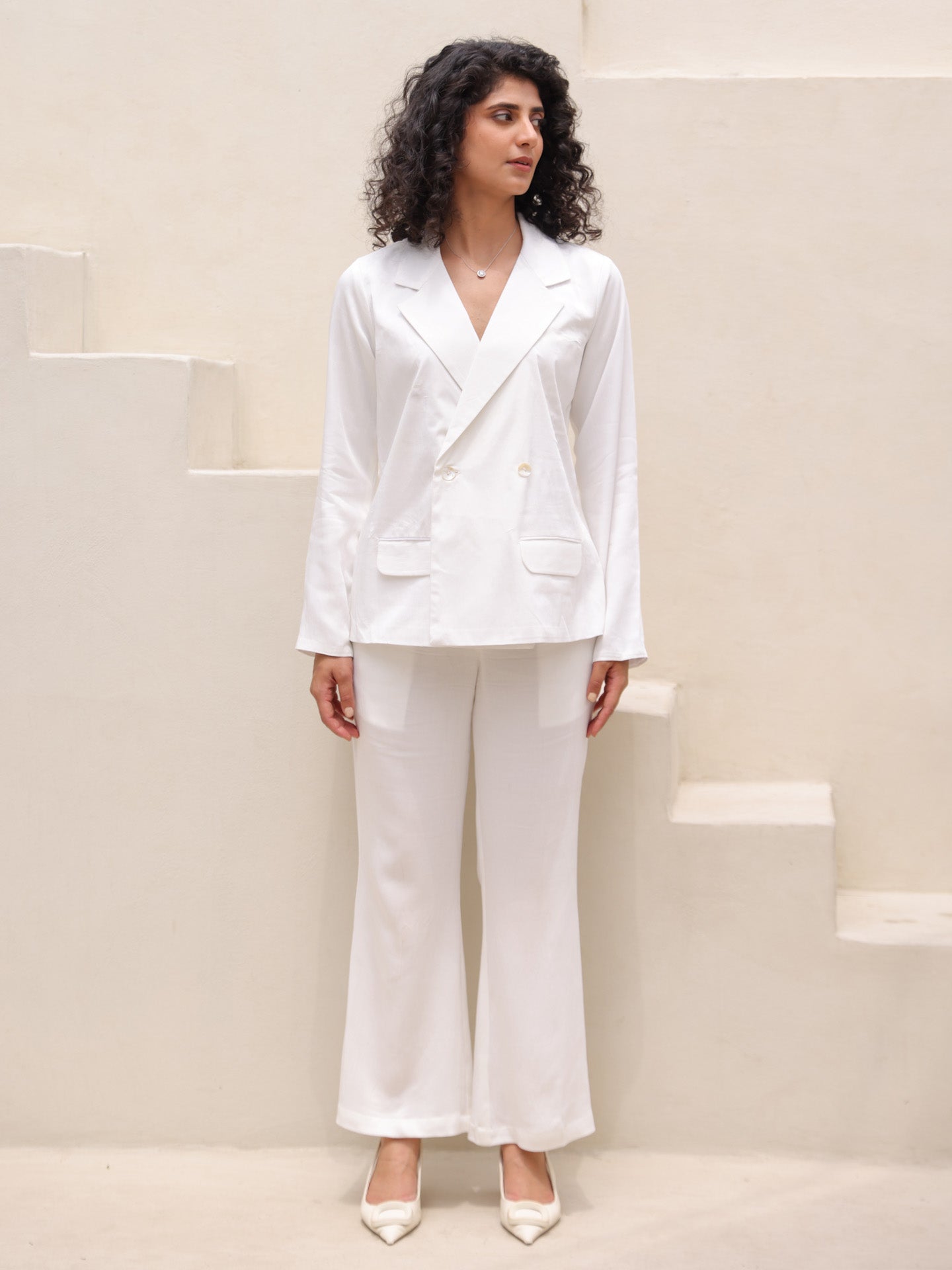 Werk Blazer Set - White