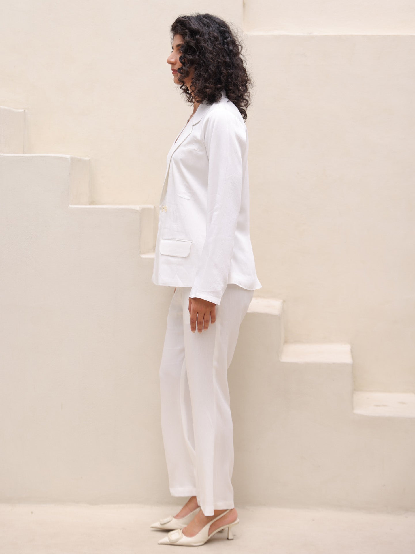 Werk Blazer Set - White