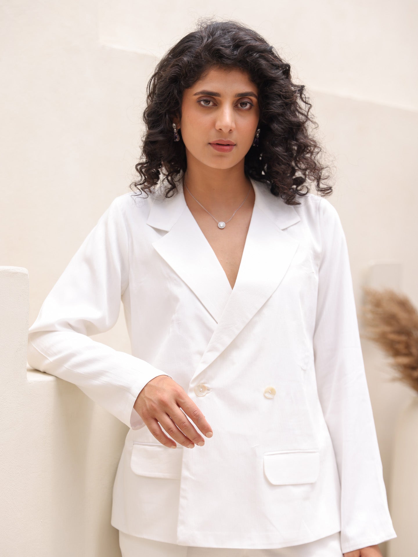 Werk Blazer Set - White