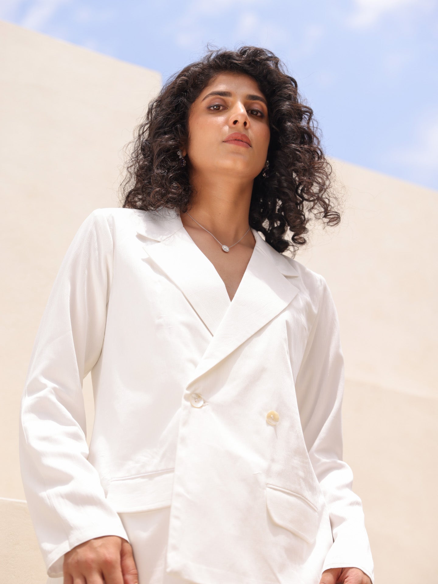 Werk Blazer Set - White