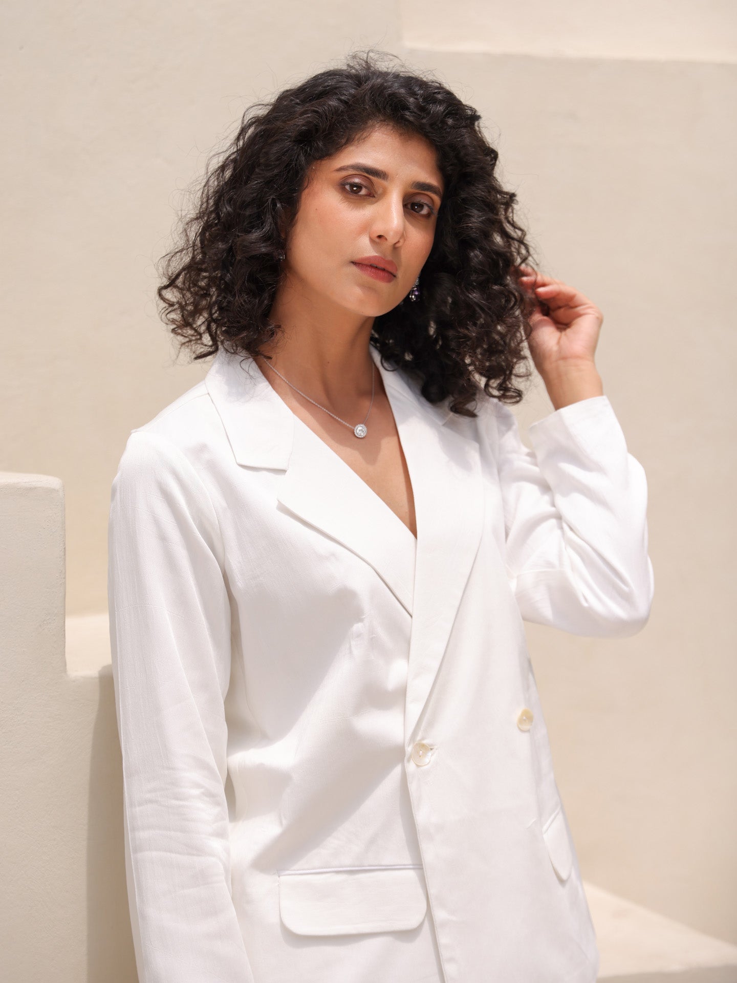 Werk Blazer Set - White