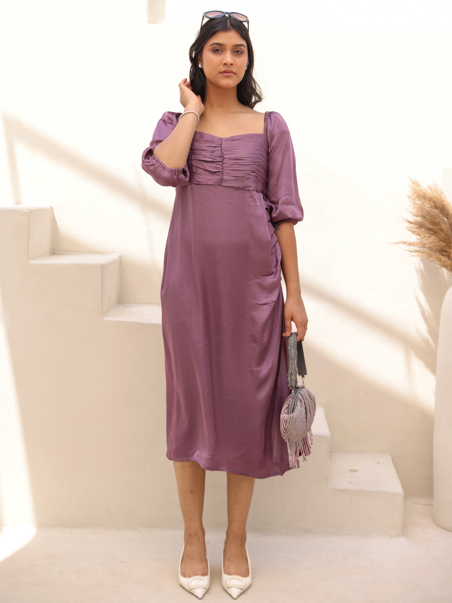 Caye Dress - Grape Wine