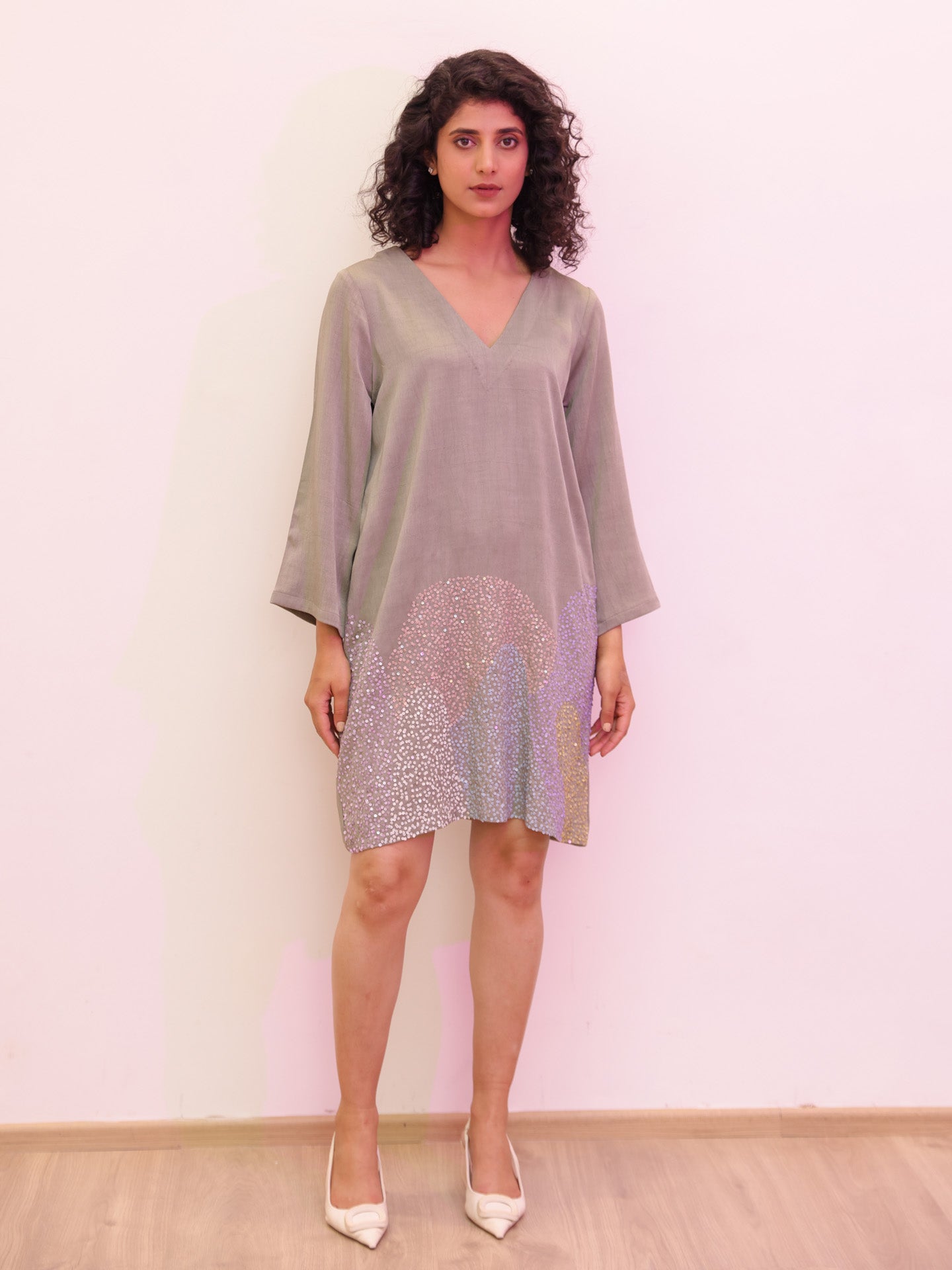 Waves Dress - Grey