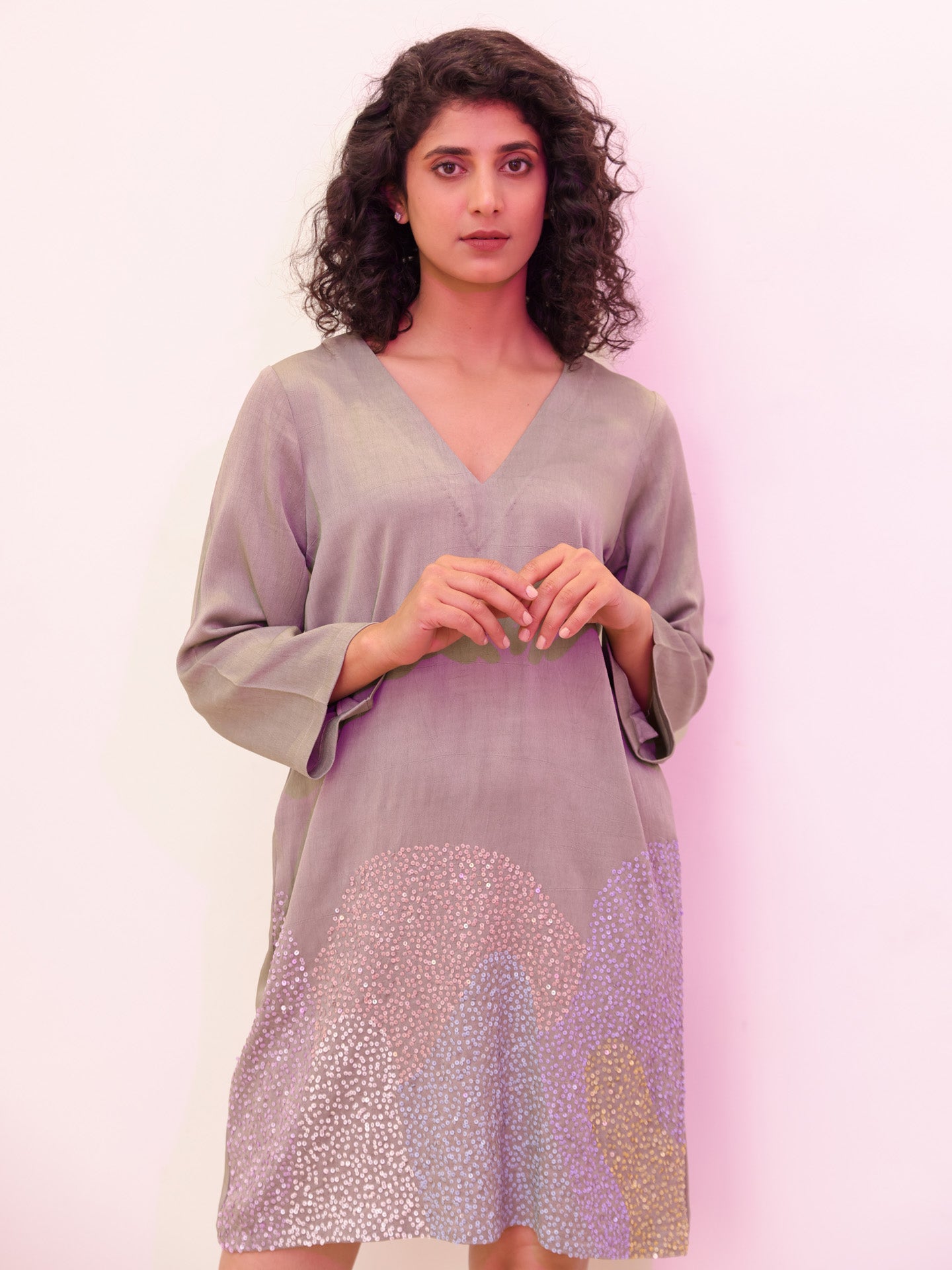 Waves Dress - Grey
