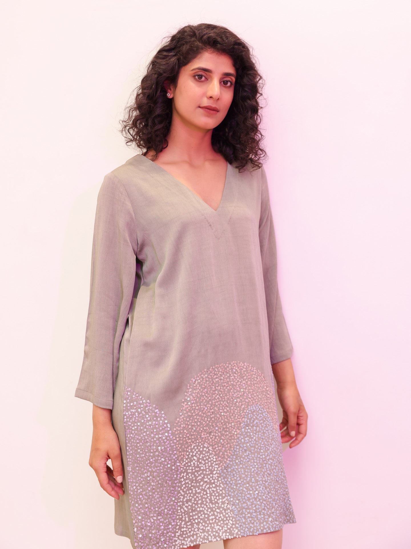 Waves Dress - Grey
