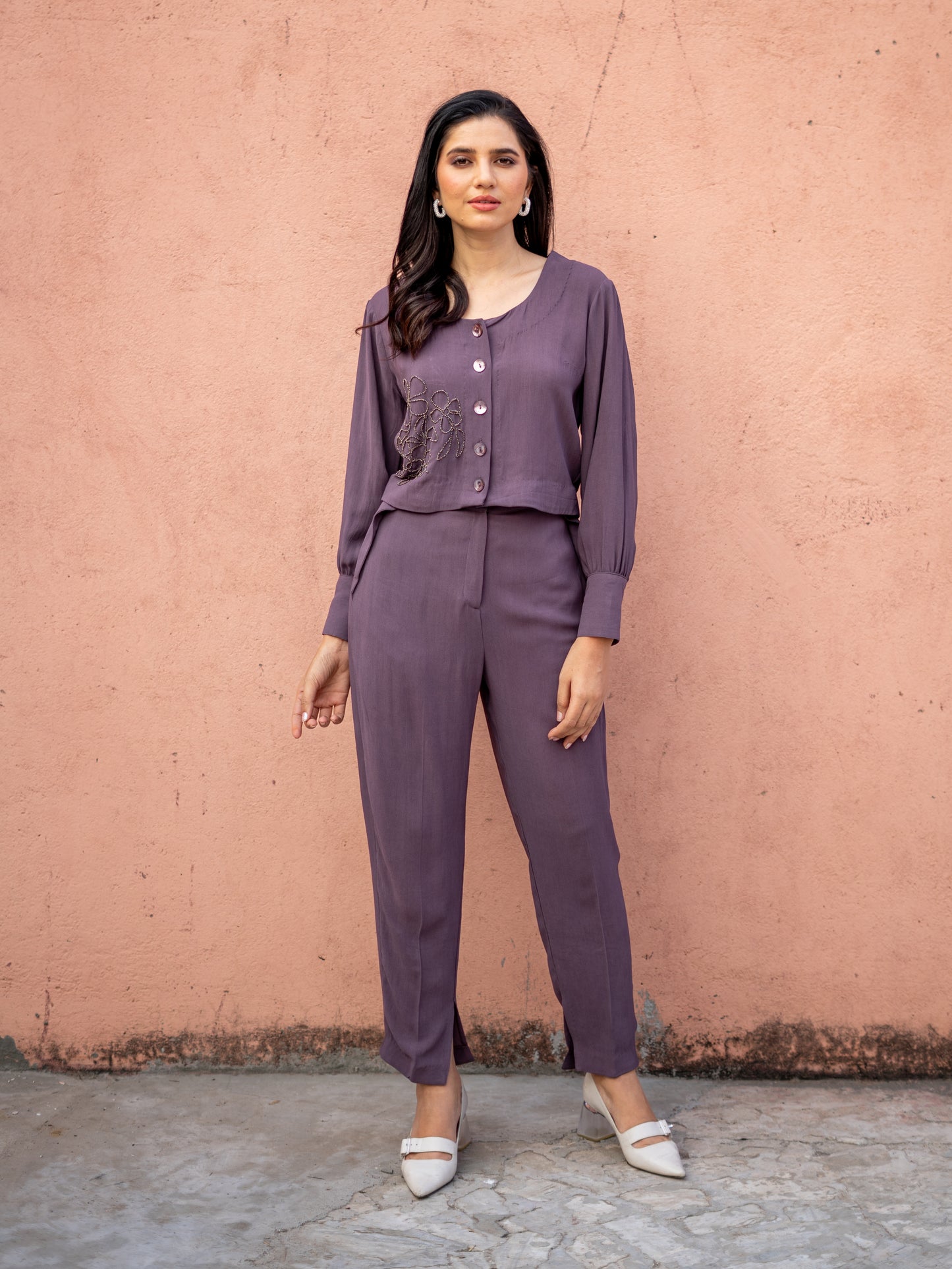Cazi Top - Mauve Brown
