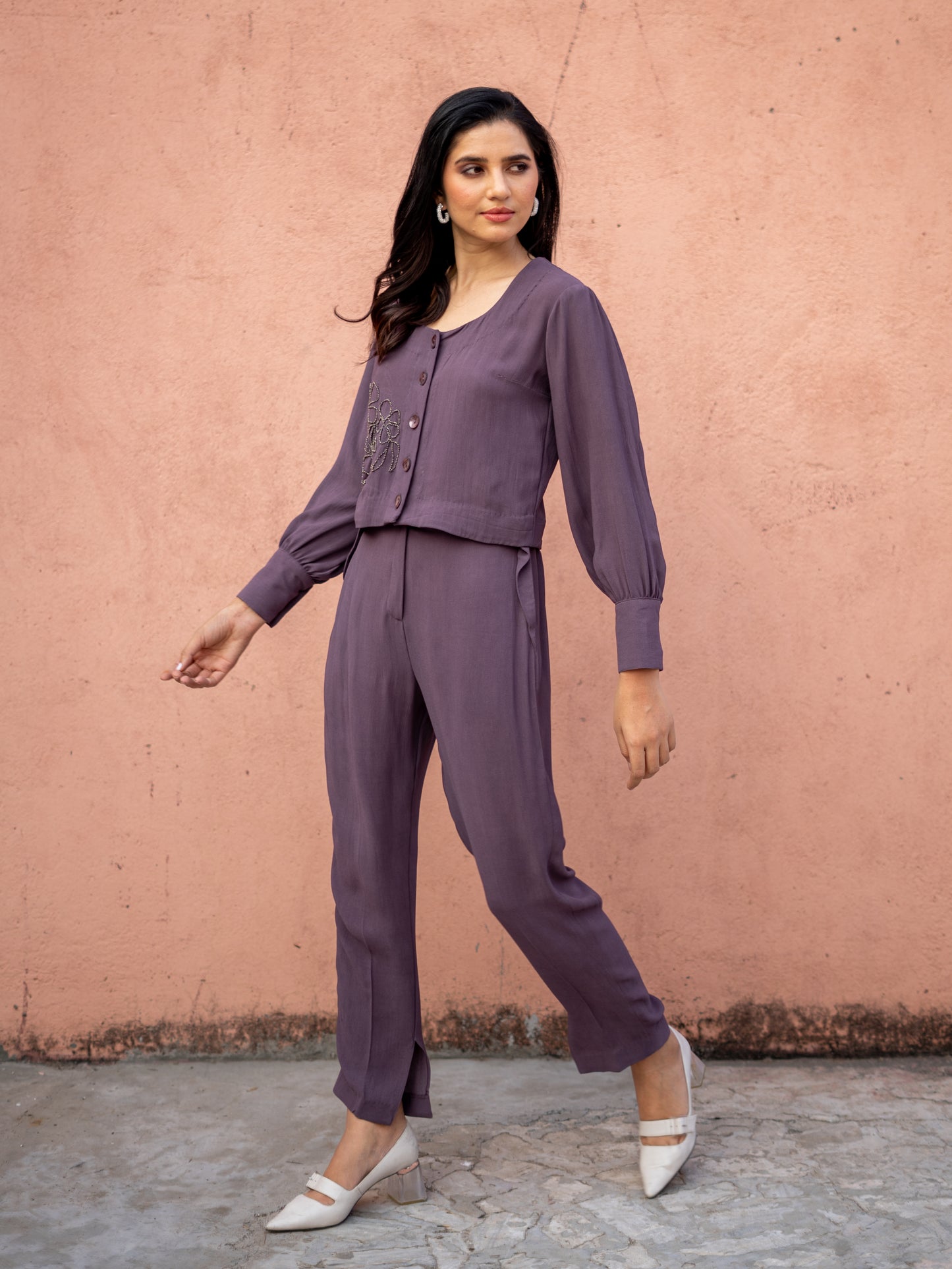 Cazi Top - Mauve Brown