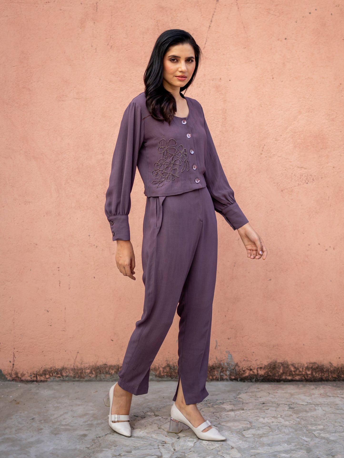 Cazi Top - Mauve Brown
