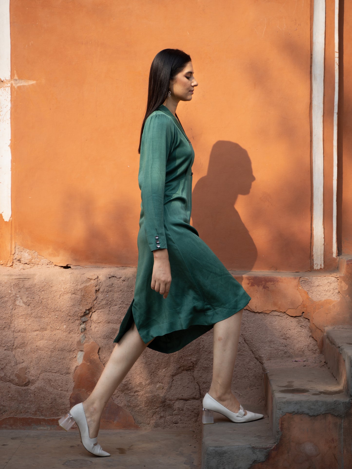 Georgia Dress - Pine Green