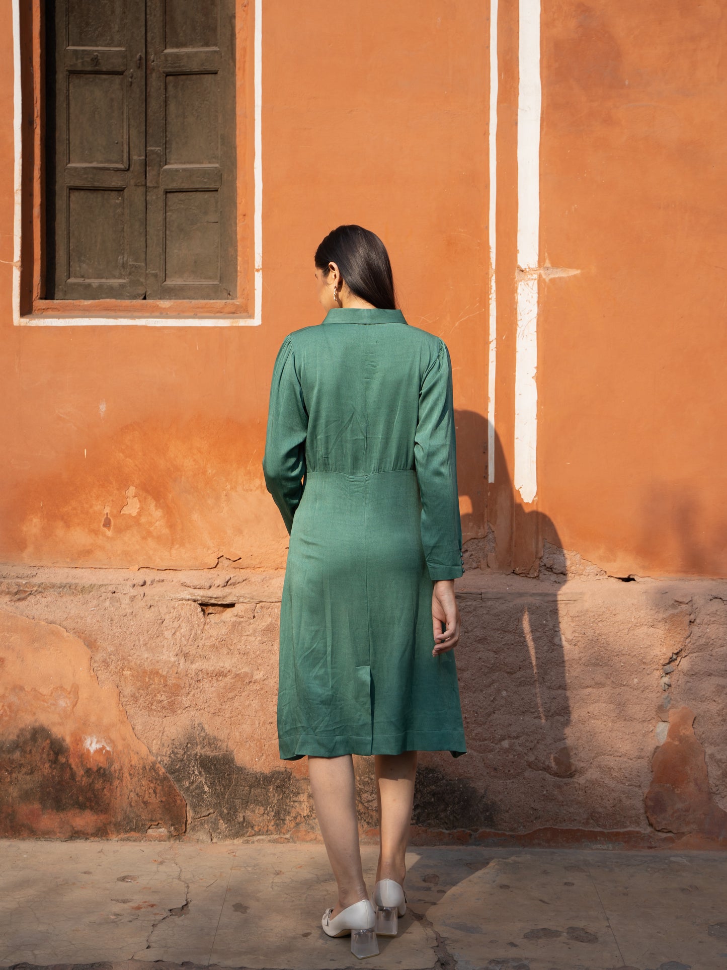 Georgia Dress - Pine Green