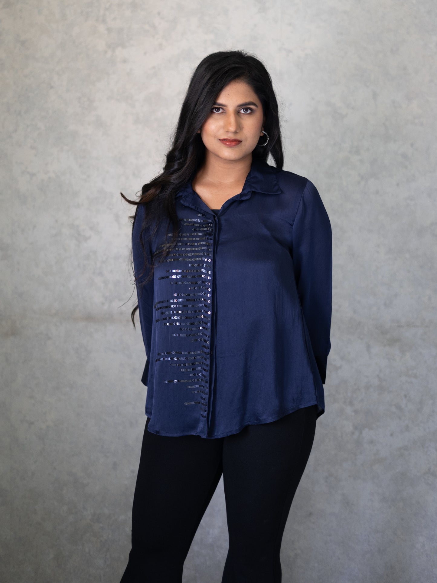Akin Shirt - Navy Blue