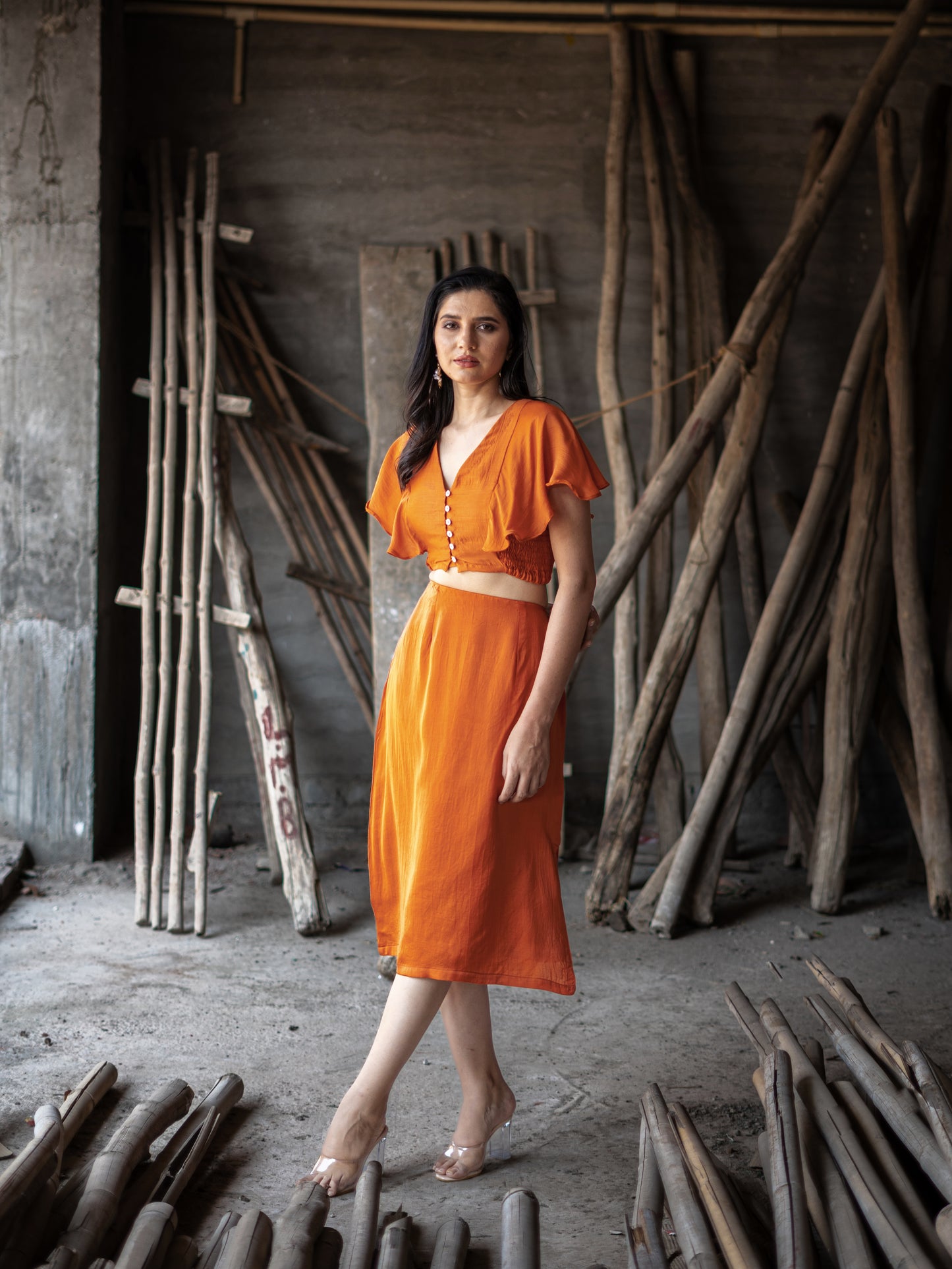 Ani Skirt - Sunset Rust