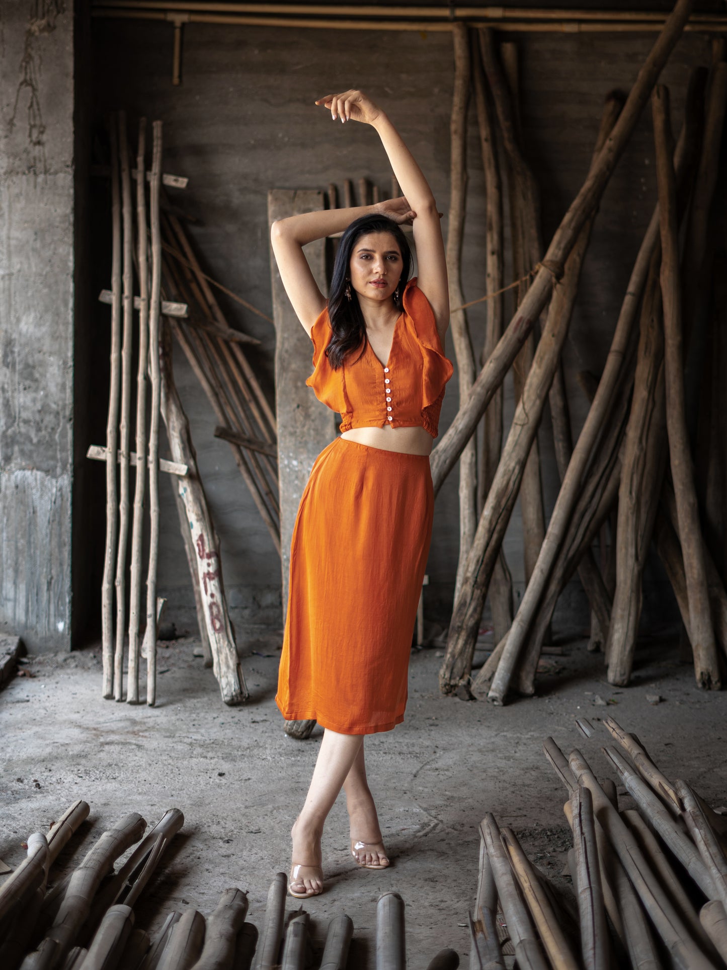 Ani Skirt - Sunset Rust