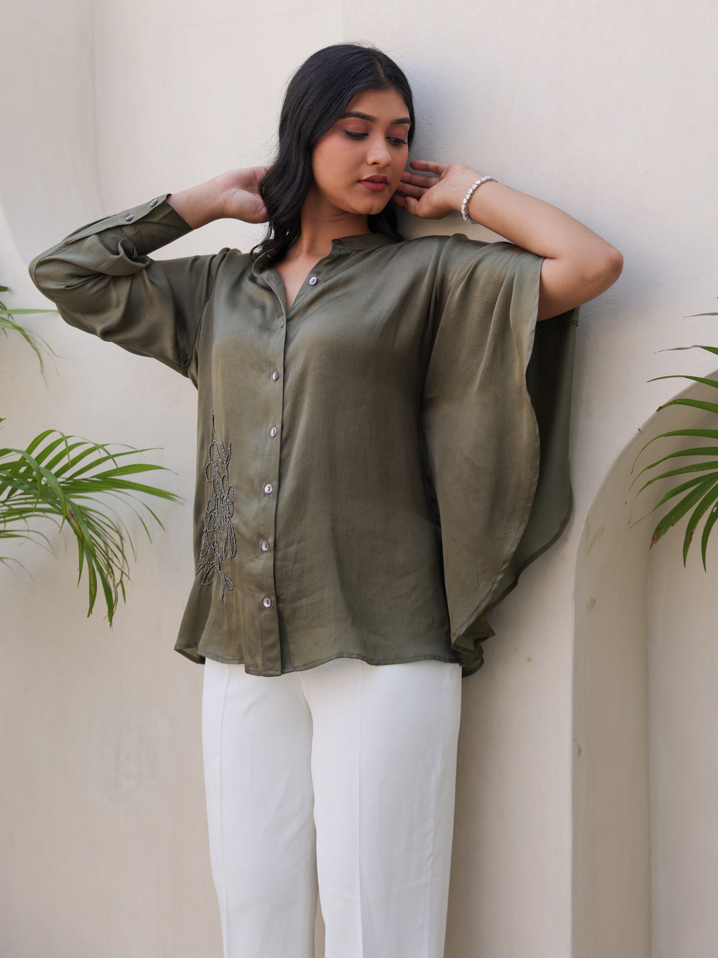 Fleur Shirt - Military Green