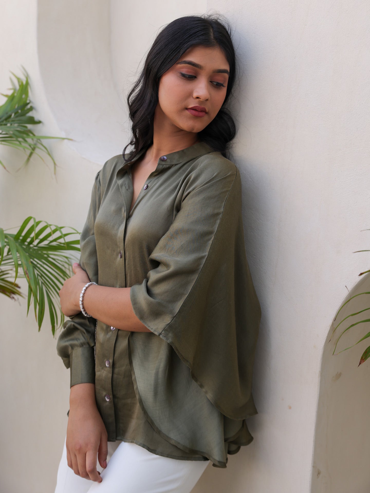 Fleur Shirt - Military Green