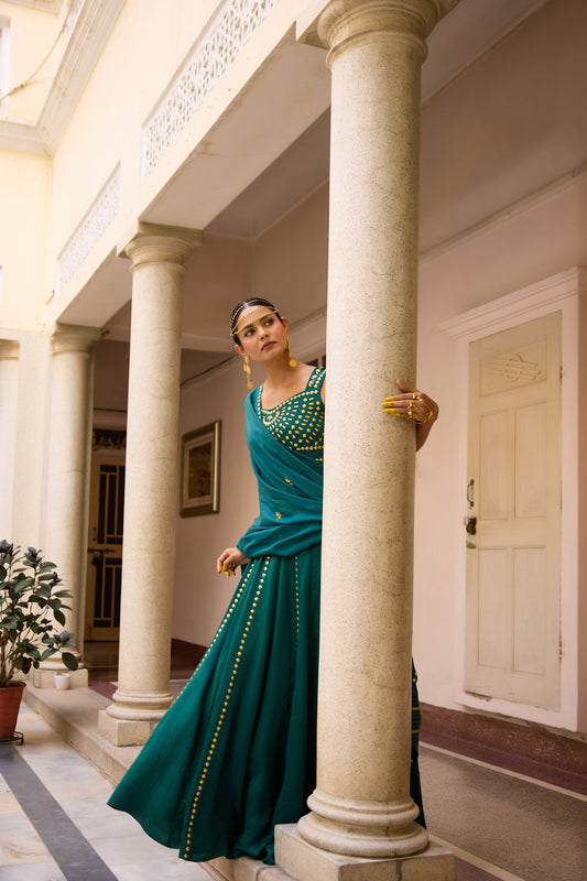 Aaroh Lehenga Set - Patina