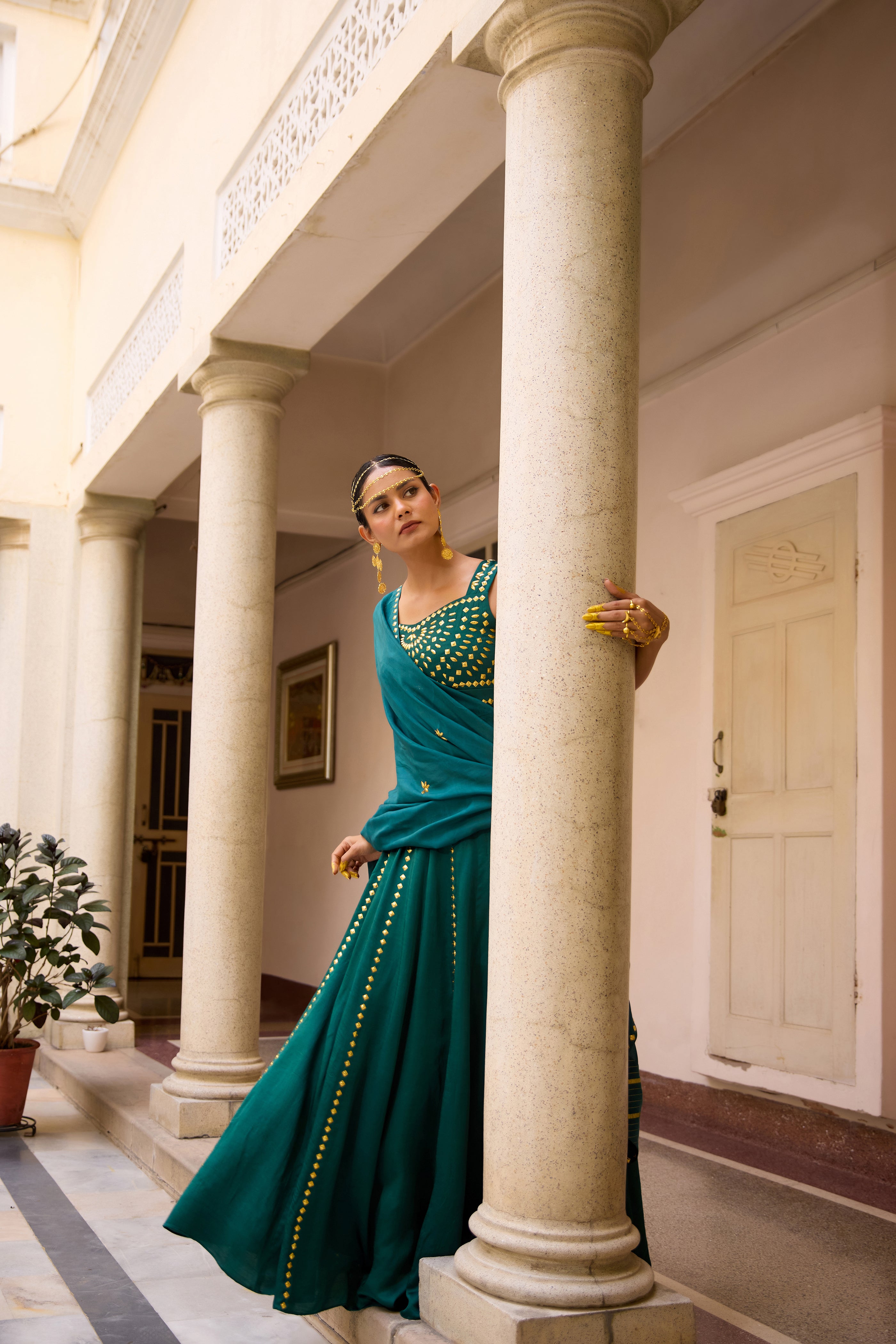 Aaroh Lehenga Set - Patina